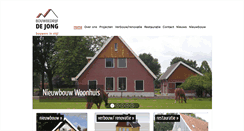 Desktop Screenshot of bouwbedrijf-dejong.nl